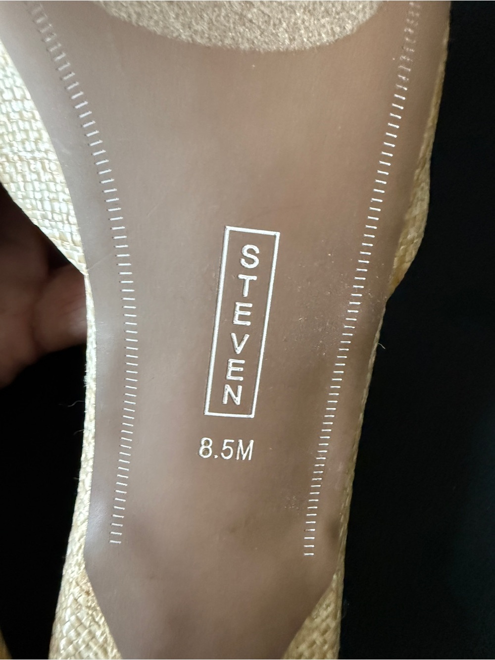Steven By Steve Madden Knotted Raffia Kitten Heel Slides, 8.5 M - Picture 6 of 7